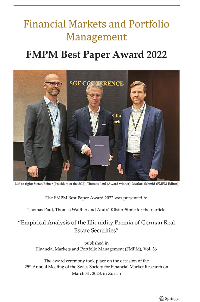 FMPM Springer Verlag Best Paper Award
